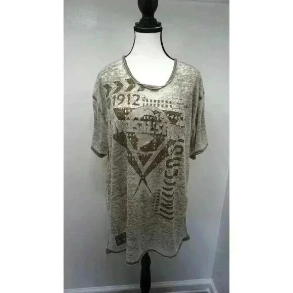Universal Studios Sheer Graphic Tee - Grayish Green/Size L - Picture 1 of 15